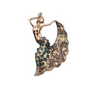 Broche inspirado en danza minoritaria artística, fundición de precisión, movimiento de pliegues detallados, regalo de nacional, ramillete de alivio cultural