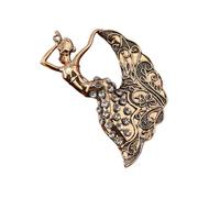 Broche inspirado en danza minoritaria artística, fundición de precisión, movimiento de pliegues detallados, regalo de nacional, ramillete de alivio cultural