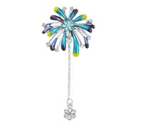 Broche inspirado en pirotecnia artística con diamantes de imitación para una expresión de estilos únicos en varios ajustes. Broche pirotécnico, One Size, como se describe