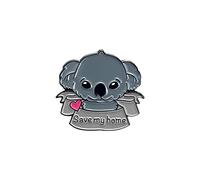 Broche Koala Save My Home Koala Live Here con insignia de protección animal para joyería Koala Lover regalo, S, Resina, n