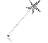 Broche largo de estrella de mar Ginkgo Biloba alfiler ropa gorros, mochilas accesorios, estrella de mar