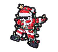 Broche ligero esmaltado de Papá Noel con cierre seguro para joyas y accesorios de Navidad, broche de Navidad, talla única, como se describe