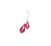 Broche Lirios Joyas de Papel - Rosa