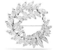 Swarovski Mesmera Broche, Talla Marquesa, Blanco, Baño De Rodio