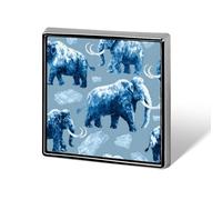 Broche metálico divertido con estampado de mamut lanudo de 2,5 cm (1 pulgada) | Accesorio de decoración novedoso para ropa, sombreros, bolsos y corbatas para hombres y mujeres.