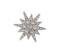 Broche minimalista de estilo coreano, accesorio unisex, acabado metálico resistente, símbolo de estrella mística, broche de fácil fijación, talla única, como se describe