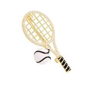 Broche moderno de raqueta de tenis de aleación de cierre ligero ideal para estilo de vida activo y ropa de oficina broche deportivo para atletas