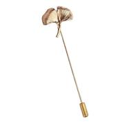 Broche multiusos divertido y sofisticado con diseño de hoja de gingko, elegante diseño, accesorio de moda portátil para artistas, atuendo diario, broche formal, talla única, como se describe