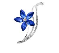 Broche No Me Olvides - Strass Cristal Azul Brillante, Pieza de Tendencia Chic en Aleación, Accessorio Must-Have para Mujeres (Abrigo/Bolsa) - Regalo Classy