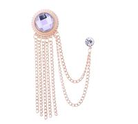 Broche para cadena de fotos Electroplating Ornamental Vintage Dress Up Colorfast Men Suit Borla Lapel Pin Joyería Regalo Broche de Perlas Pequeñas (C, Talla única), Zinc, Sin gemas