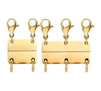 Broche Para Collares En Capas | Cierres Multiples Para Apilar Joyas | Conector Separador De 2 Piezas Para Mujer Cadenas Apilables Pulseras Collar