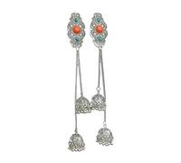 Broche para el pelo con borlas de aleación de estilo mongol hecho a mano con diseños de diamantes de imitación vintage para mujeres que buscan un encanto único