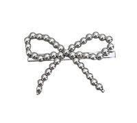 Broche para el pelo con cuentas y lazo de ballet para cabello fino, clip lateral de metal coreano
