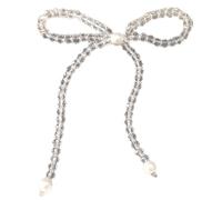 Broche para el pelo hecho a mano con perlas y pajarita de cristal para diadema, joyería, manualidades, pasadores de pelo, costura