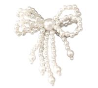 Broche para el pelo hecho a mano con perlas y pajarita de cristal para diadema, joyería, manualidades, pasadores de pelo, costura