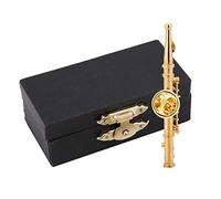 Broche para flauta, prendedor de metal plateado/dorado con estuche incluido para mujer ideal para colecciones y regalos