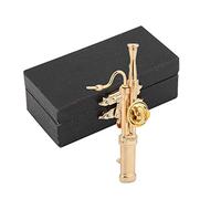 Broche para instrumento musical, broche de pesson chapado en oro, mini broche en forma de instrumento musical con estuche para mujeres y hombres, Cobre
