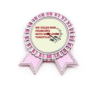 Broche para panel del acelerador para resolver problemas, medalla de premio rosa, Medium, Metal