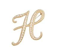 Broche Pequeño, Pin de Solapa con Letra Inicial o Pasador de Corbata, Regalo Minimalista Personalizado para Mujer y Hombre, Dorado A-Z (H)