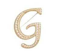 Broche Pequeño, Pin de Solapa con Letra Inicial o Pasador de Corbata, Regalo Minimalista Personalizado para Mujer y Hombre, Dorado A-Z (G)