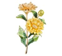Broche plateado, 1PCS Daisy Bouquet Brooch Plant Brooch Flower Wedding Banquet Brooch