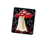 Broche portátil de dibujos animados con diseño de hongos Hobgoblin, diseño de aleación para decoración de ropa, fantasía, cuento de hobbin, creativo, hongo, caricatura, broche de aleación, talla única