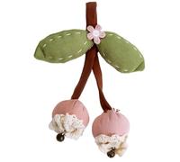 Broche portátil de tela con diseño de fruta, cerezas, espino y detalles hechos a mano, versátil para vestidos, chaquetas, bolsos, artesanal, joyería de frutas, talla única, como se describe