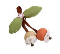 Broche portátil de tela con diseño de fruta, cerezas, espino y detalles hechos a mano, versátil para vestidos, chaquetas, bolsos, artesanal, joyería de frutas, talla única, como se describe
