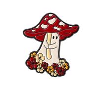 Broche portátil y ligero de dibujos animados de hongos con diseño de cuento de Hobgoblin, composición de aleación para una adición rápida de encanto a la ropa, diseño de hobbin, diseño de hongos