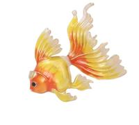 Broche realista en forma de pez, artesanía de aleación, esmalte por goteo, detalles de ropa, accesorios versátiles, joyería de moda, regalo versátil, talla única, como se describe