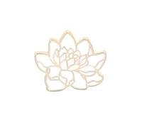 Broche redondo blanco Sea Wave Lotus Flower Pin esmaltado Cartoon Metal Badge Button Jewelry Gift for Friend Girl Durability