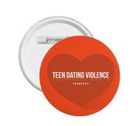 Broche redondo con cinta naranja para concienciar sobre la violencia en el noviazgo entre adolescentes, insignias adhesivas, letreros, insignias de metal decorativas