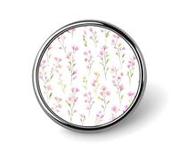Broche redondo con diseño de flores silvestres de acuarela para hombres y mujeres, a la moda, collar, prendedor, chaqueta, mochila, accesorios