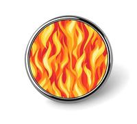 Broche redondo con diseño de llamas para hombre y mujer, insignia de moda, alfiler para cuello, vestido, chaqueta, mochila, accesorios.