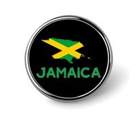 Broche redondo con el lema "I Love Jamaica", botón, solapa, corbata, insignia, sombrero, ropa, accesorios para hombres y mujeres.