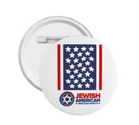 Broche redondo con forma de botón, insignia, calcomanías, letrero, alfiler de metal, mes de la herencia judía estadounidense