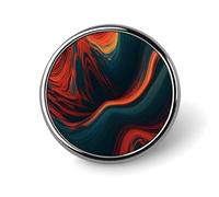 Broche redondo con forma de ola que fluye, alfileres de corbata de solapa de moda, broche de metal ligero, insignia para hombres y mujeres, accesorio decorativo para disfraces.