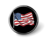 Broche redondo con la bandera del Bicentenario de EE. UU. de 1976, insignia de solapa, corbata, botón conmemorativo de metal, kit para sombrero, camisa, ropa, bolsos, decoración