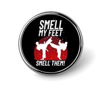 Broche redondo con olor a karate para mujer, hombre, oficinista, profesor, decoración