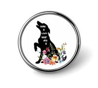Broche redondo con texto "Home Is Where Your Dog Is", insignia para solapa, corbata, para mujeres, hombres, oficinistas, profesores, decoración