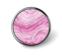 Broche redondo de ágata rosa inspirado en Toile, para hombres y mujeres, insignia, collar, vestido, chaqueta, mochila, accesorios
