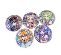 Broche redondo de Hanako-kun para inodoro, insignias de anime en la ropa, de metal, figura de Yugi Amane, Yahiro Nene, broche redondo de 5,8 cm, accesorios de dibujos animados láser de doble flash de