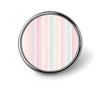 Broche redondo de rayas verticales de ancho en rosa, melocotón, menta, crema, para hombres y mujeres, insignia, cuello, vestido, chaqueta, mochila, accesorios