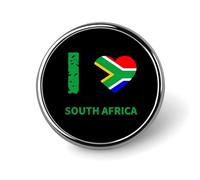 Broche redondo "I Love South Africa" para solapa, corbata, traje, vestido, accesorios para hombres y mujeres, boda, cumpleaños.