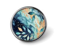 Broche redondo metálico para solapa, pin de moda, broche con diseño de ciervo y jirafa en acuarela, insignia para ropa.