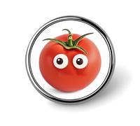 Broche redondo personalizado con forma de "Te amo desde mi cabeza", broches de tomates, alfileres de corbata de solapa de moda para hombres y mujeres, accesorio decorativo para disfraces.