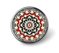 Broche redondo tradicional con motivos indígenas para hombres y mujeres, insignia, collar, vestido, chaqueta, mochila, accesorios