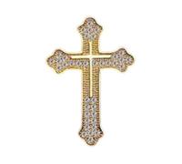 Broche refinado de cruces para hombre, joyería para hombre, diseño de cruces, elegante accesorio para negocios y eventos formales, As show, Metal