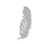 Broche Retro de Plumas, Pin de circón de Moda, Broche de Cristal Creado, Accesorios de Vestido de Moda Simple, Pin para Mujeres y niñas