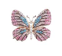 Broche Rhinestone Butterfly Brooch, Glittering, Multi-color Optional, For Women Retro Pin Vintage Women Brooch Women's Brooches Ladies Brooches(Butterfly-02)